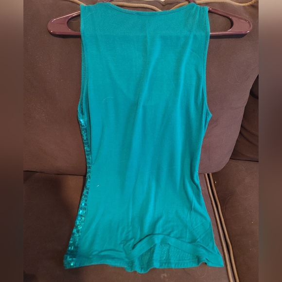 Charlotte Russe Teal Sequin Party Tank - Picture 2 of 6
